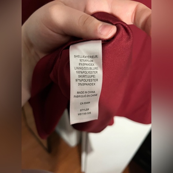 Wine red swing dress - Picture 3 of 7